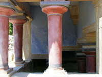 Palatul Knossos coloane visinii