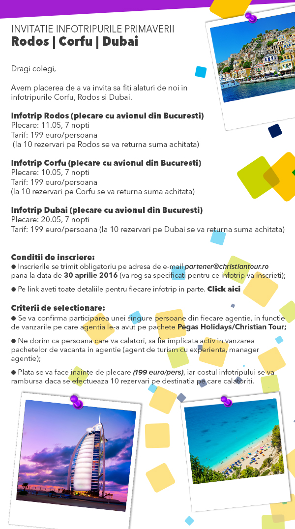 Infotrip Dubai 2016 cu agentia de turism Christian Tour